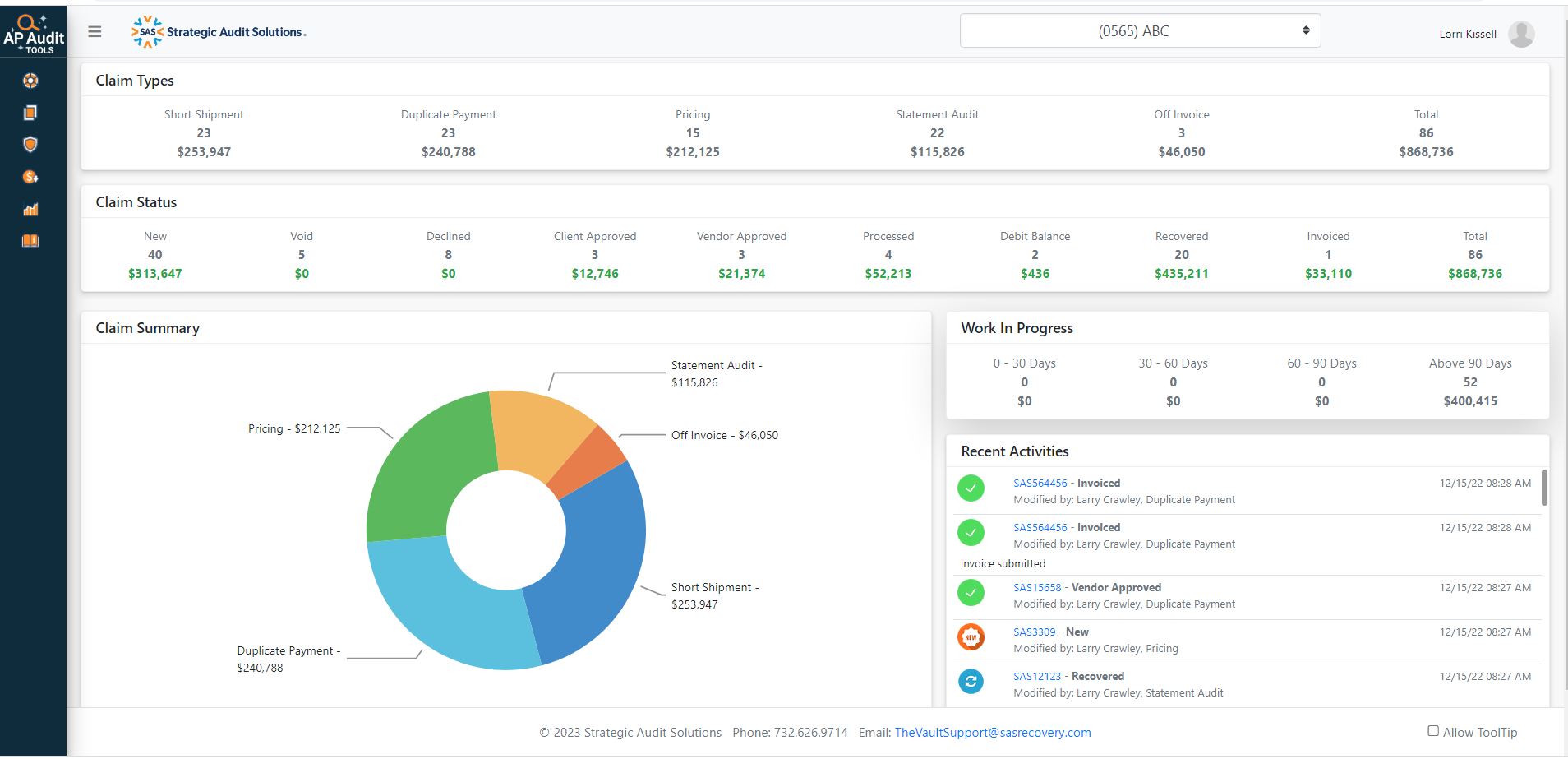 The Vault Dashboard 2023